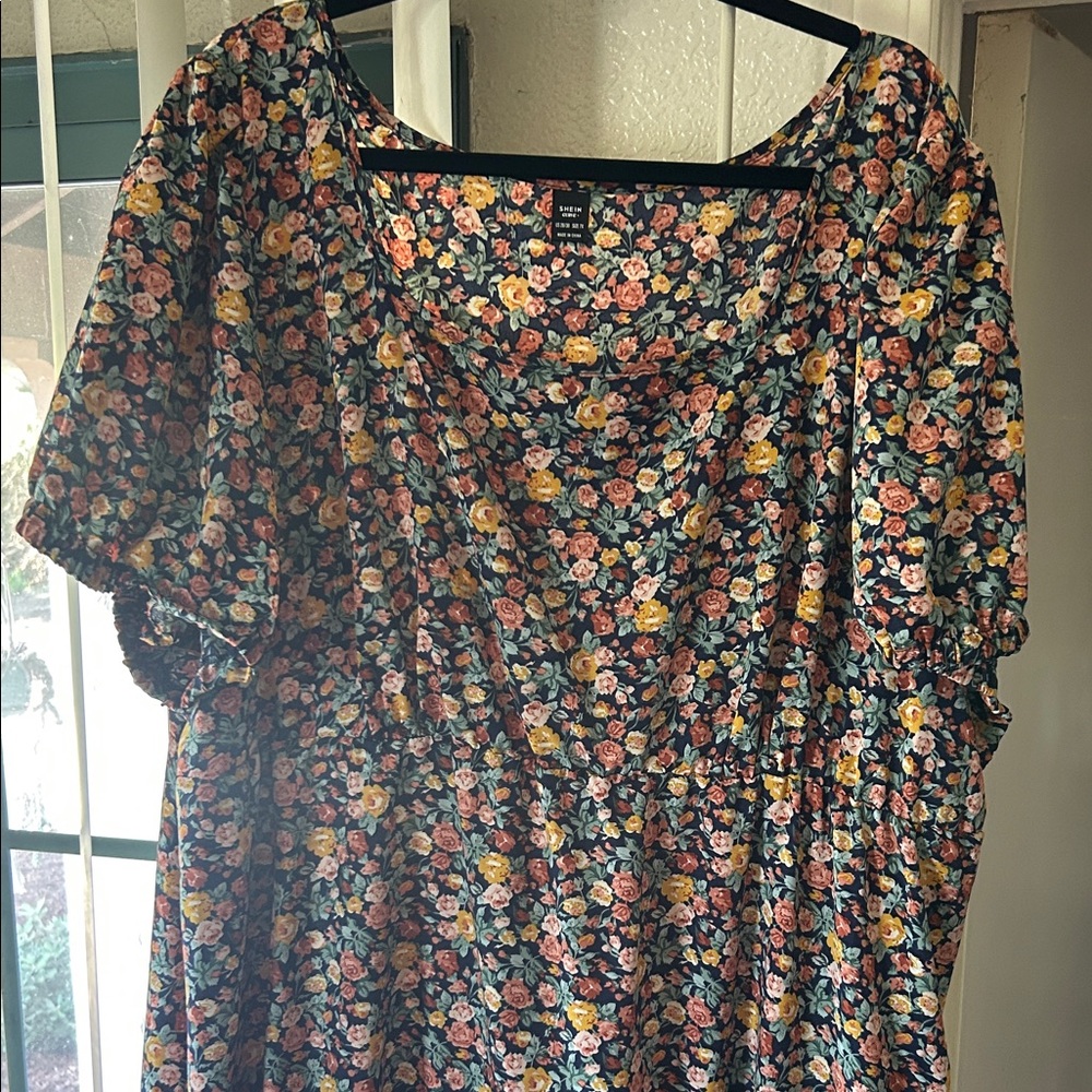 SHEIN Floral Midi Dress - Multicolor